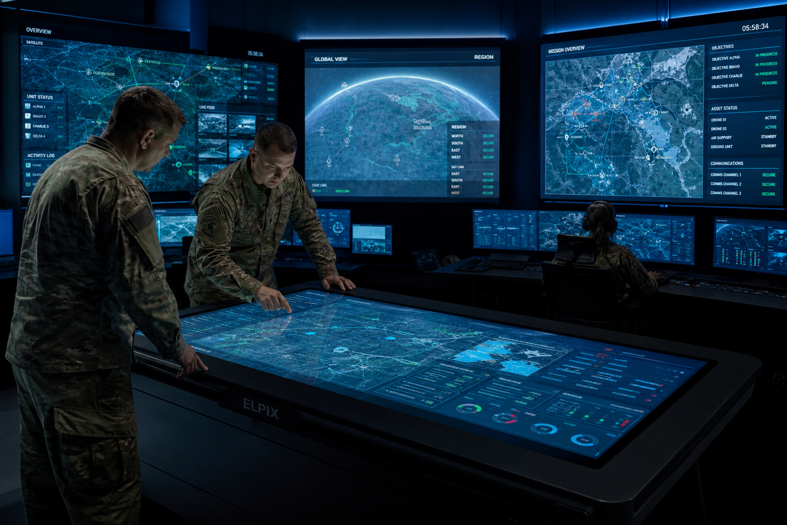 Elpix mobile command post — automated operator workstation